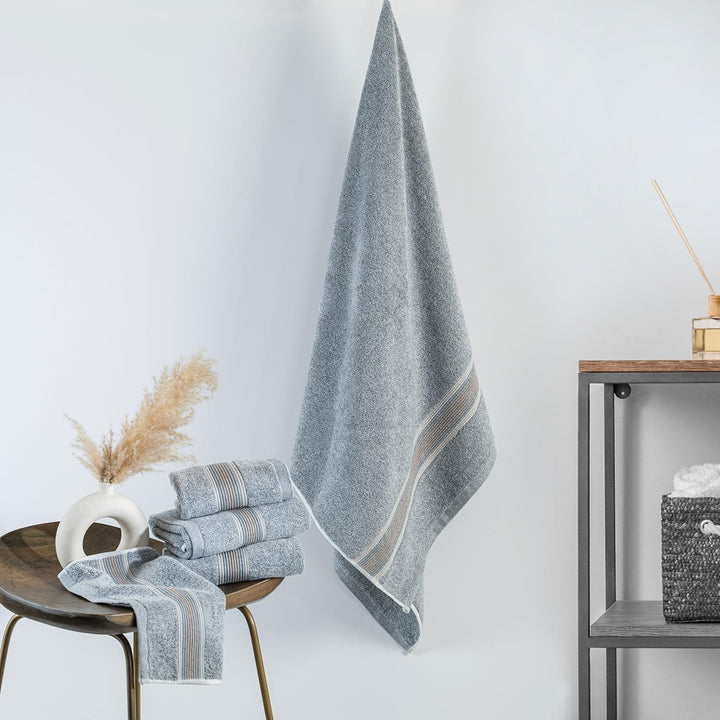Super-Soft Water & Soil Hand Towel Set of 2|Luxurious Blend of Cotton & Bamboo Fiber Towel for Bathing|40X60 CM