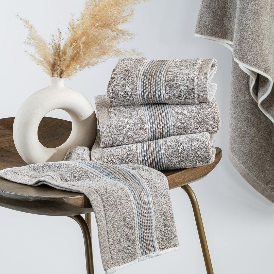 Super-Soft Water & Soil Hand Towel Set of 2|Luxurious Blend of Cotton & Bamboo Fiber Towel for Bathing|40X60 CM