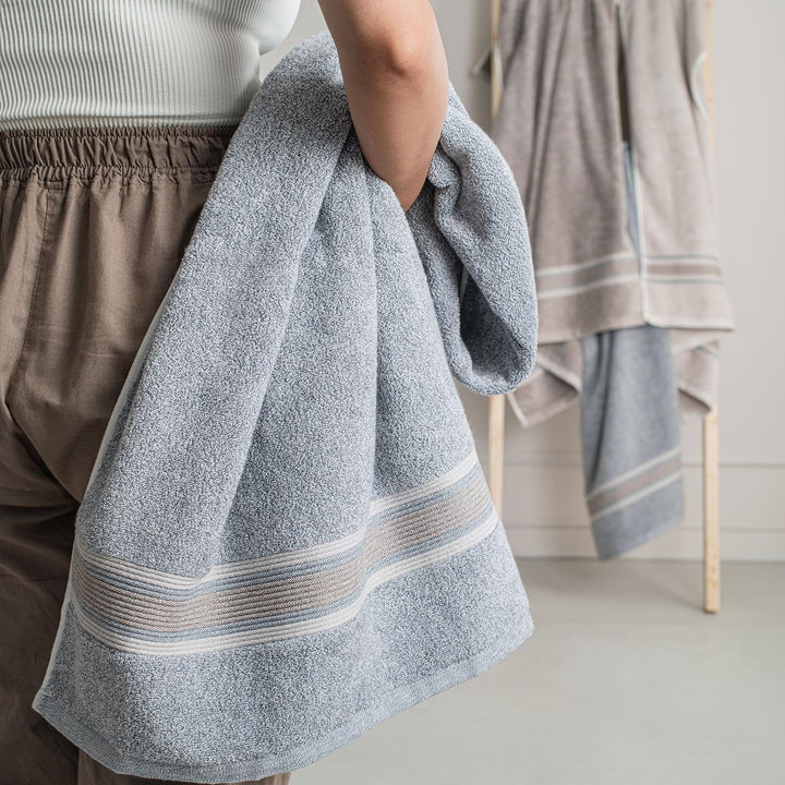 Super-Soft Water & Soil Hand Towel Set of 2|Luxurious Blend of Cotton & Bamboo Fiber Towel for Bathing|40X60 CM