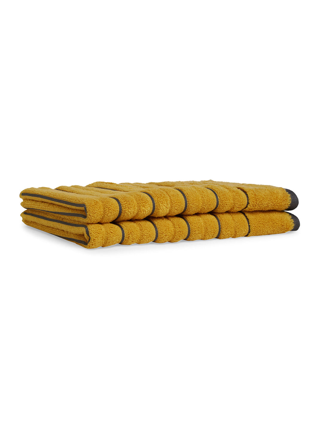 HOME 360 High Loft Ribbed 100% Cotton Hand Towels 40X60 CM | Set of 2 | Texture High Absorbency | Dries Quicker | Perfect for everyday use