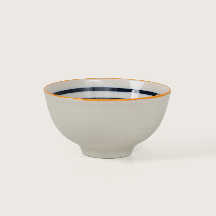 Blue Striped Ceramic Bowl
