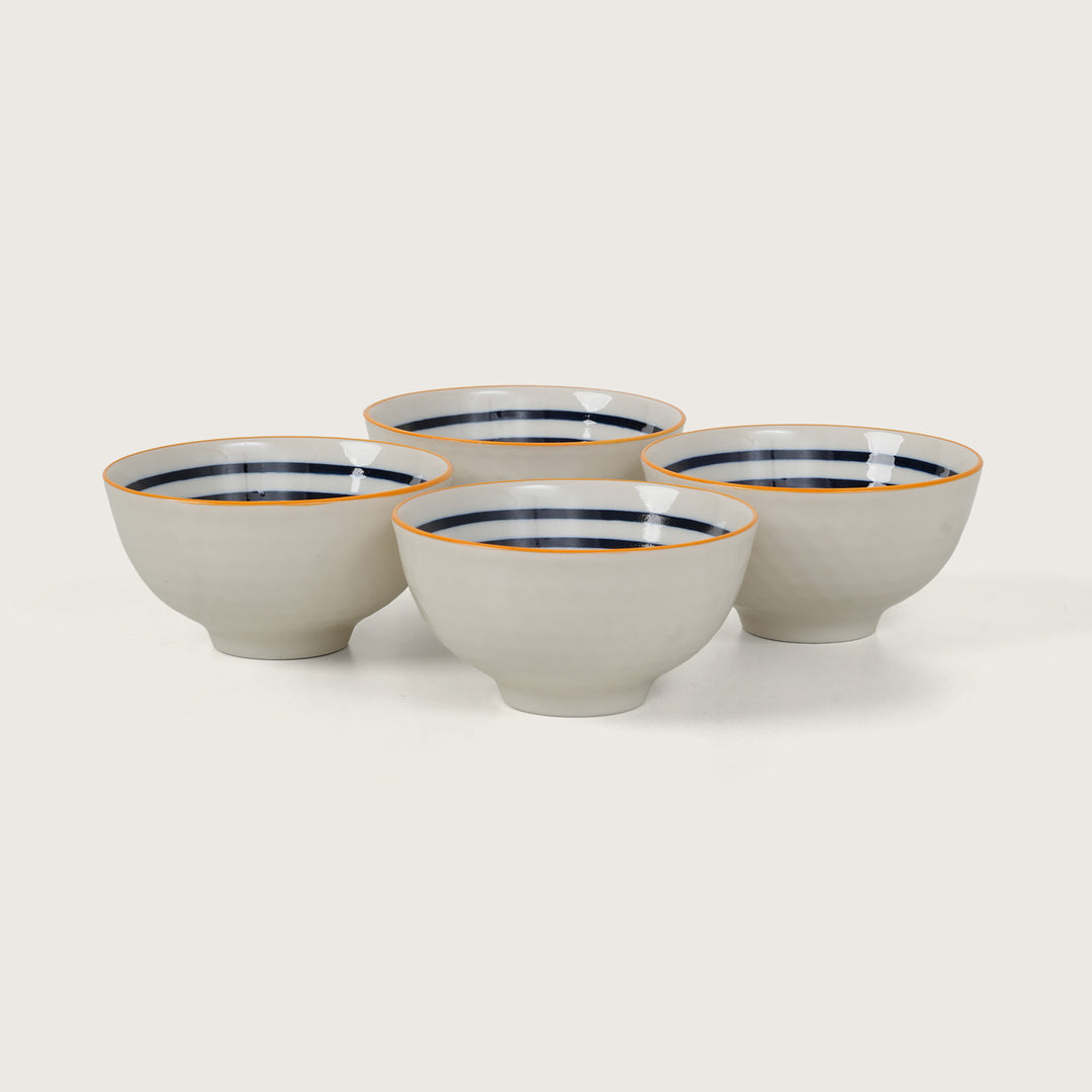 Blue Striped Ceramic Bowl