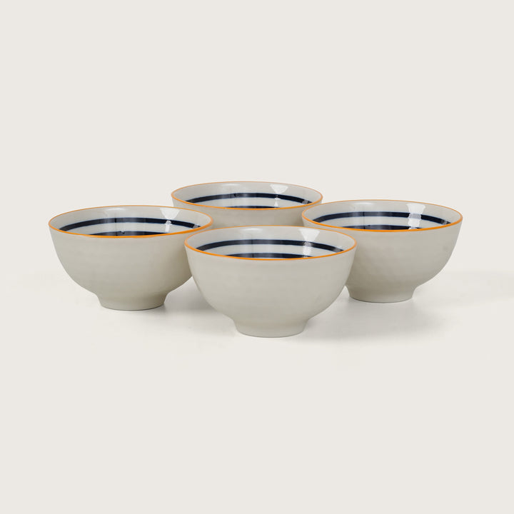 Blue Striped Ceramic Bowl