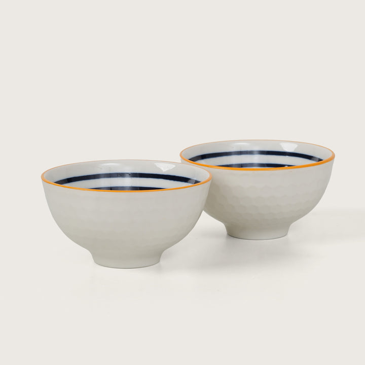 Blue Striped Ceramic Bowl