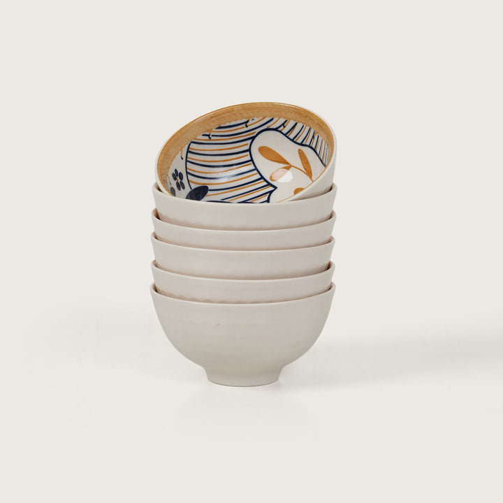 Terracotta Botanical Ceramic Bowls