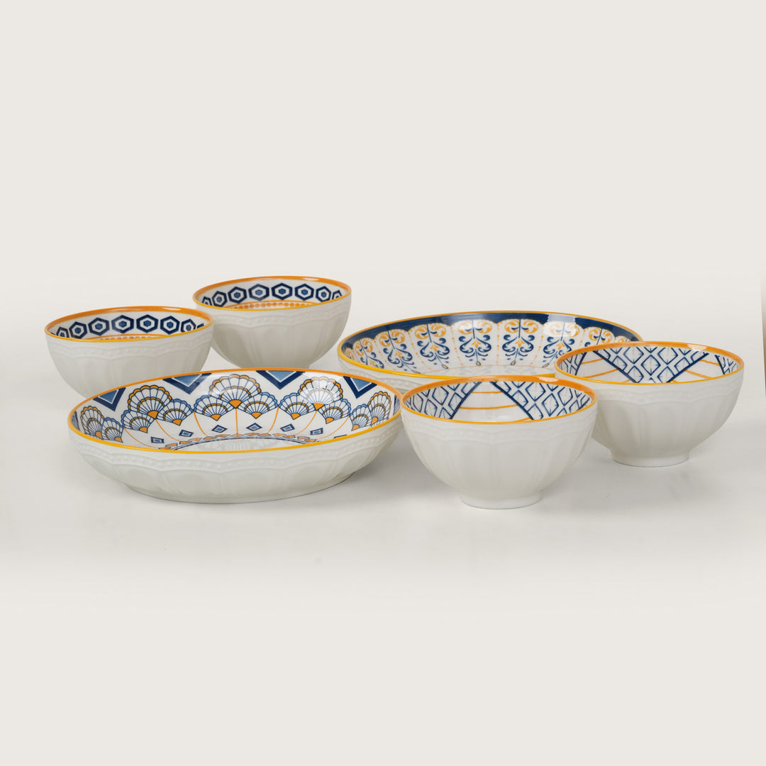 Mosaic Ceramic Dinnerware & Bowl Set