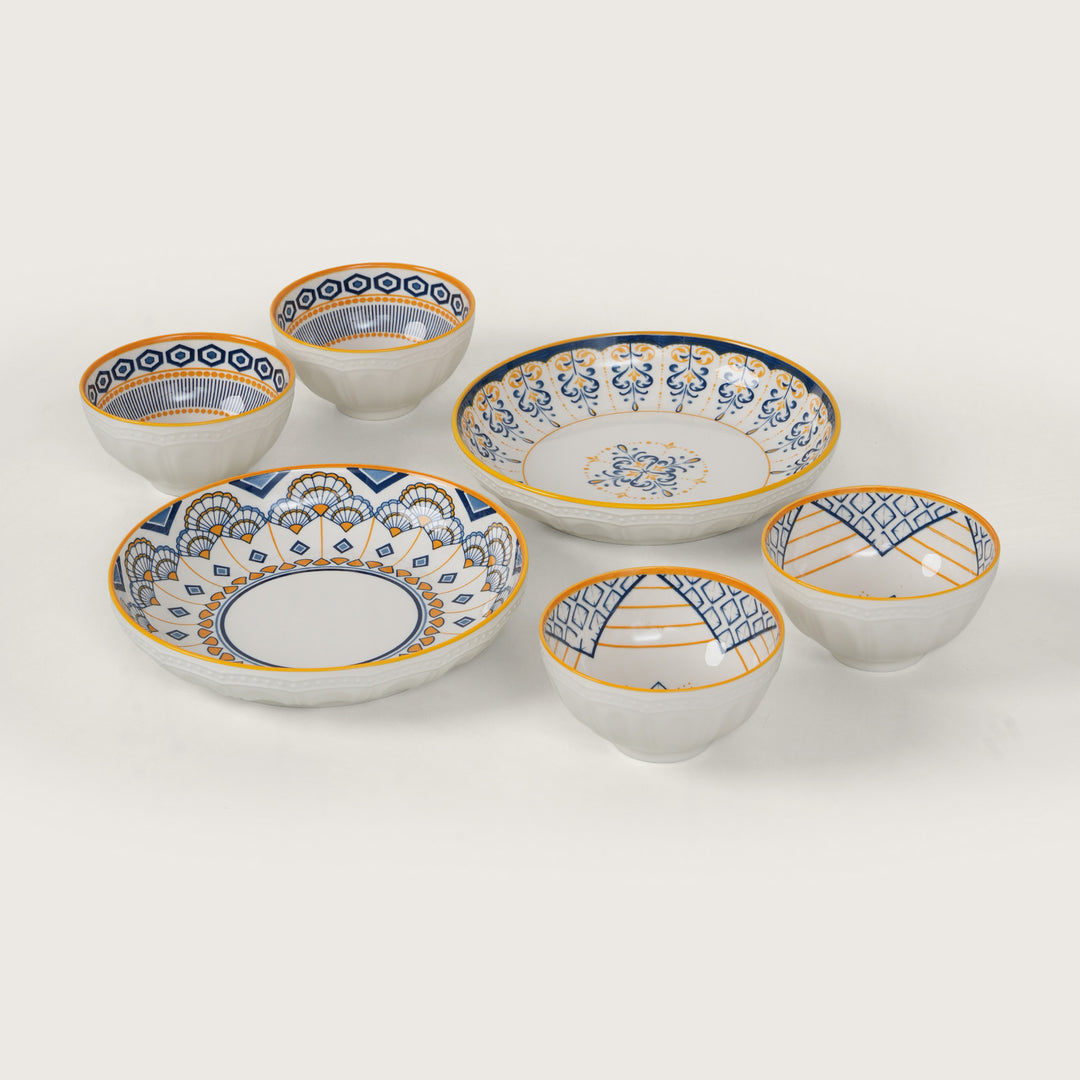 Mosaic Ceramic Dinnerware & Bowl Set