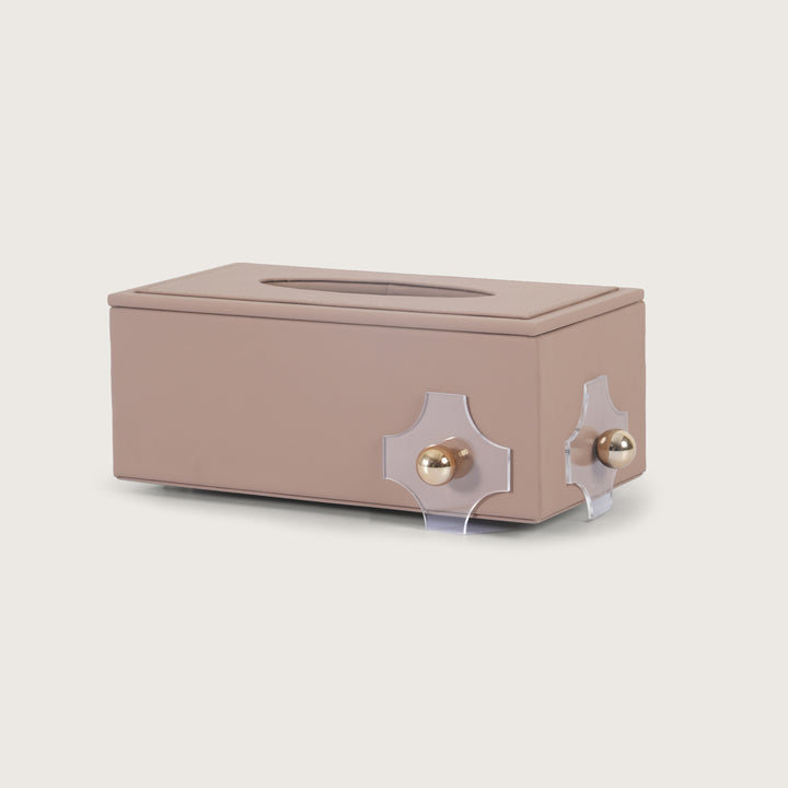Modern Rectangular Leather Tissue Holder