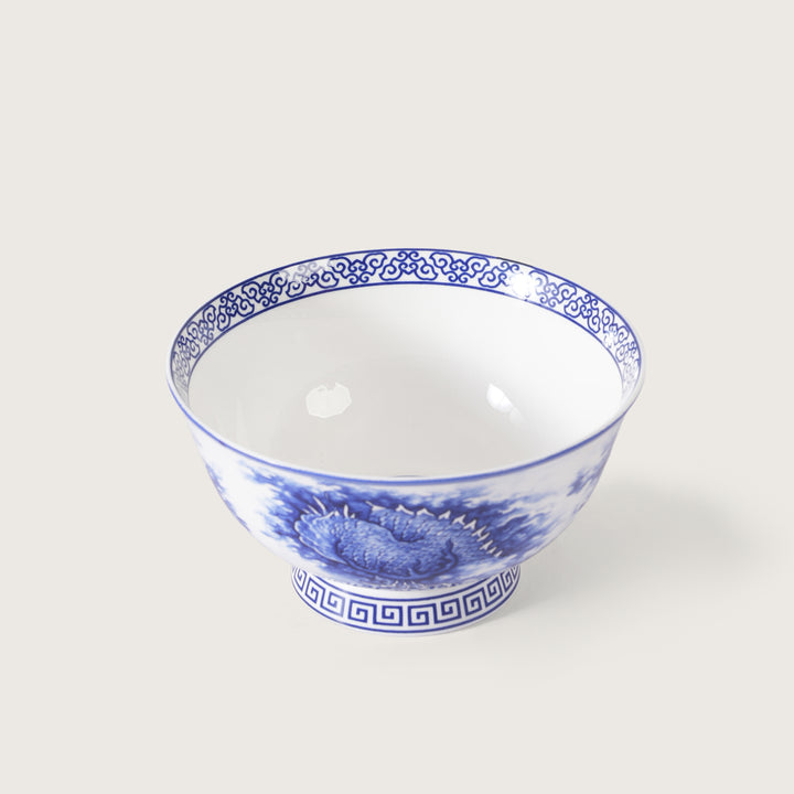 Royal Blue Dragon Soup Bowl - Set of 2
