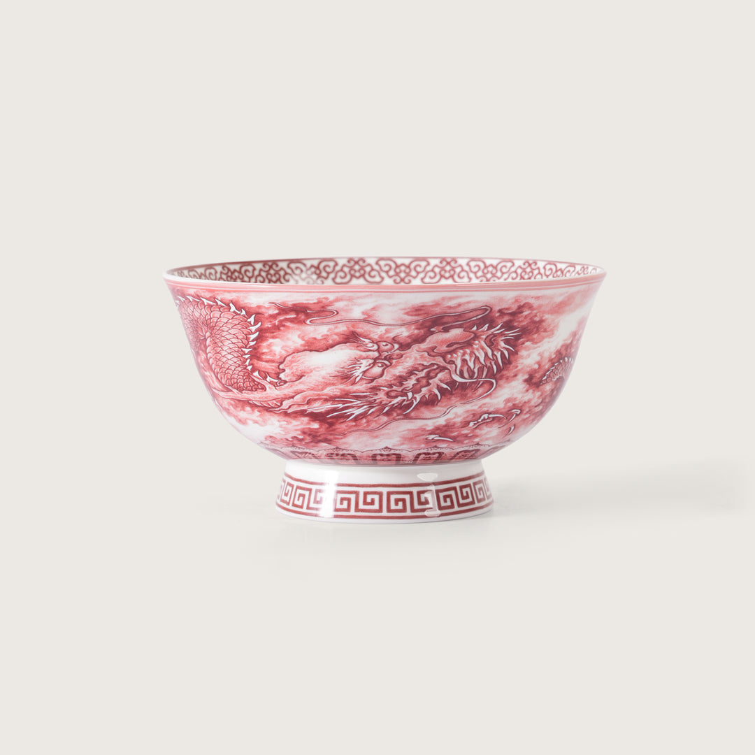 Royal Red Dragon Soup Bowl - Set of 2