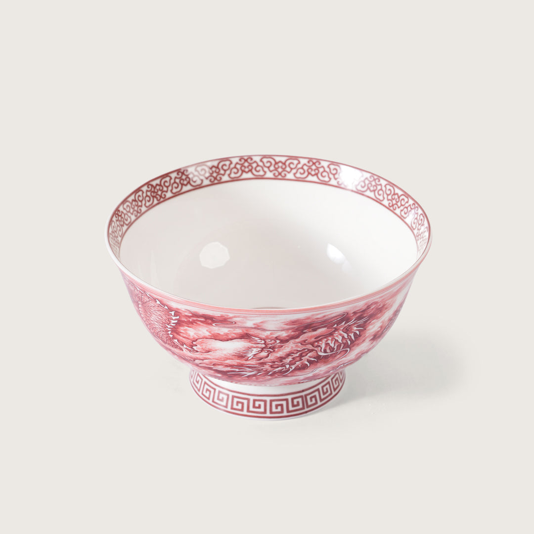 Royal Red Dragon Soup Bowl - Set of 2