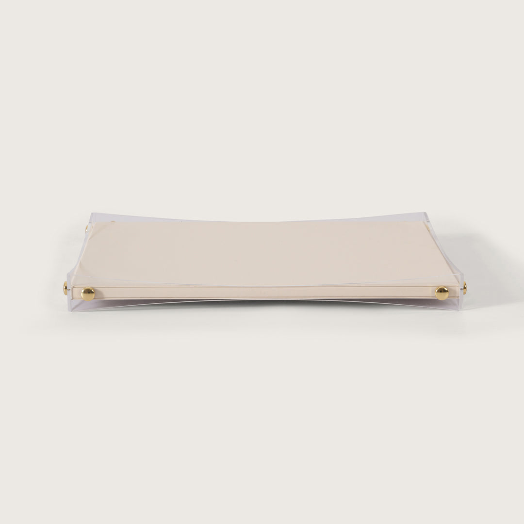 Premium White & Gold Organiser Tray - Medium