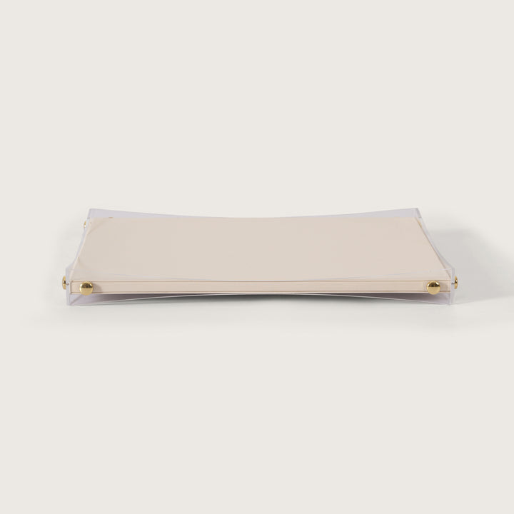 Premium White & Gold Organiser Tray - Medium