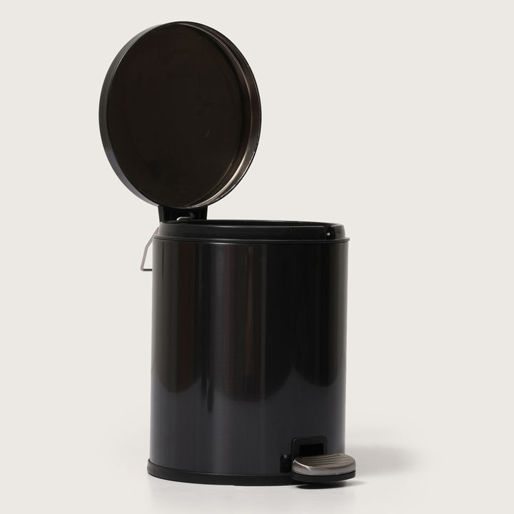 European Steel Pedal Dustbin - Black