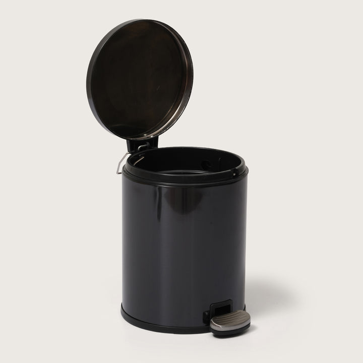 European Steel Pedal Dustbin - Black