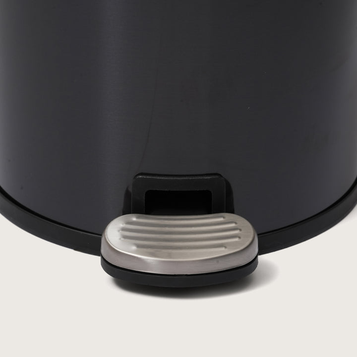 European Steel Pedal Dustbin - Black
