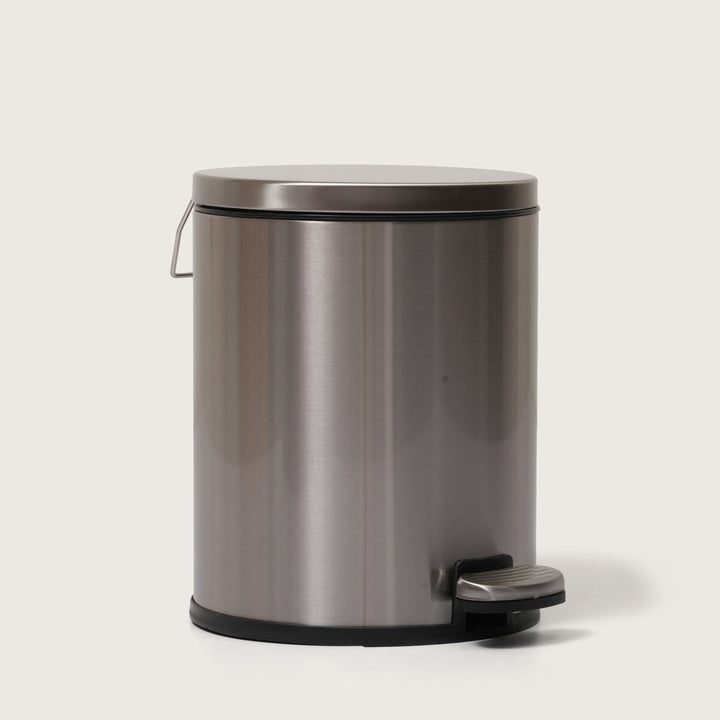 European Steel Pedal Dustbin - Silver