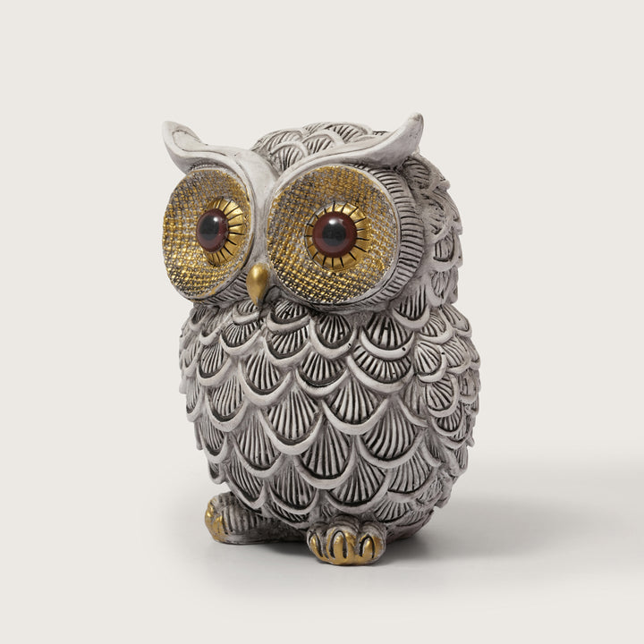Textured Resin Owl Sculpture