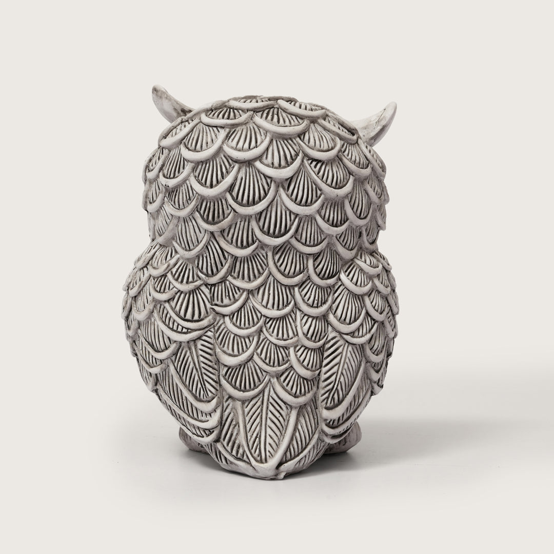 Textured Resin Owl Sculpture