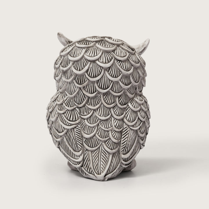 Textured Resin Owl Sculpture
