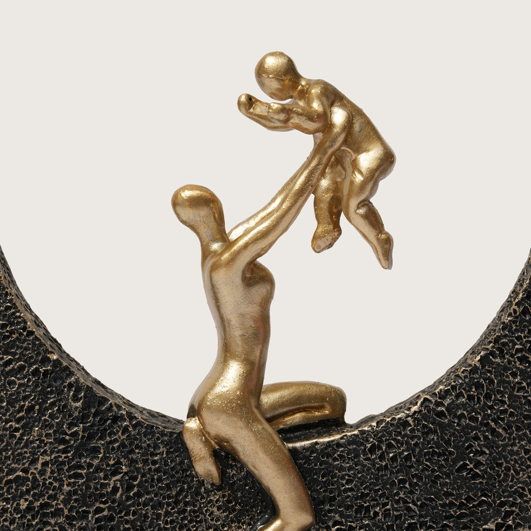 Mother & Baby Figurine with Moon Frame