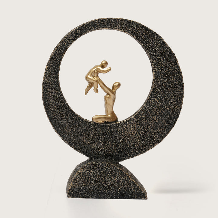 Mother & Baby Figurine with Moon Frame