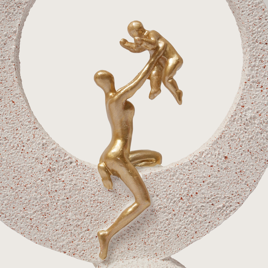 Mother & Baby Figurine with Moon Frame