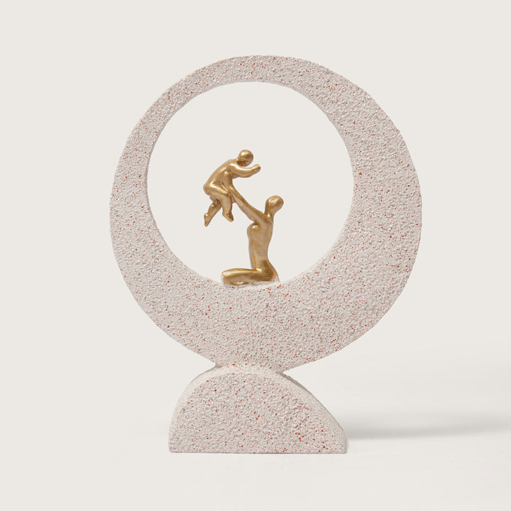 Mother & Baby Figurine with Moon Frame