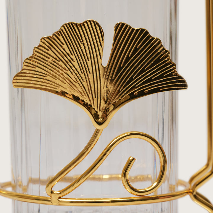 Round Ginkgo Leaf Cutlery Holder