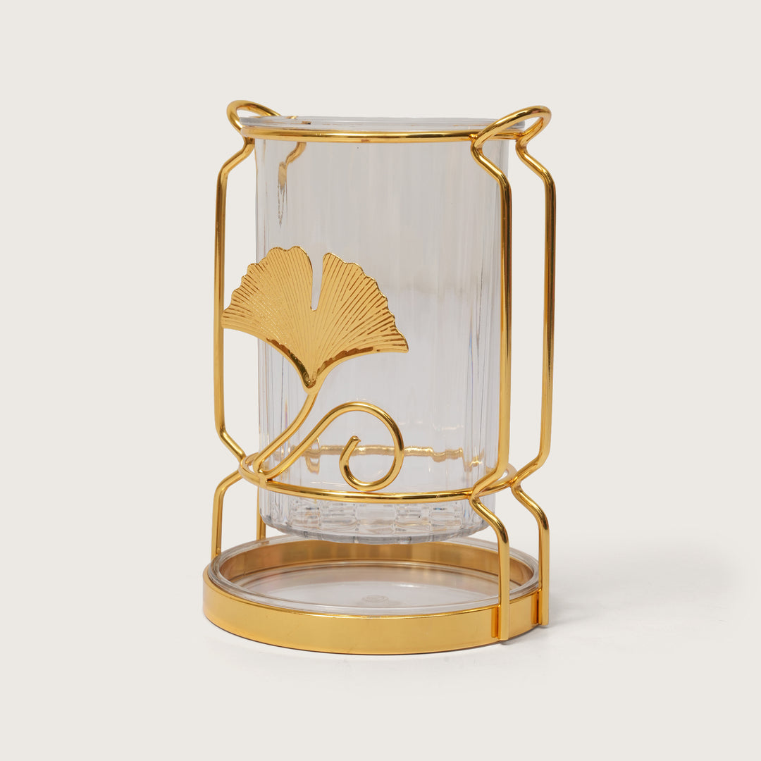 Round Ginkgo Leaf Cutlery Holder