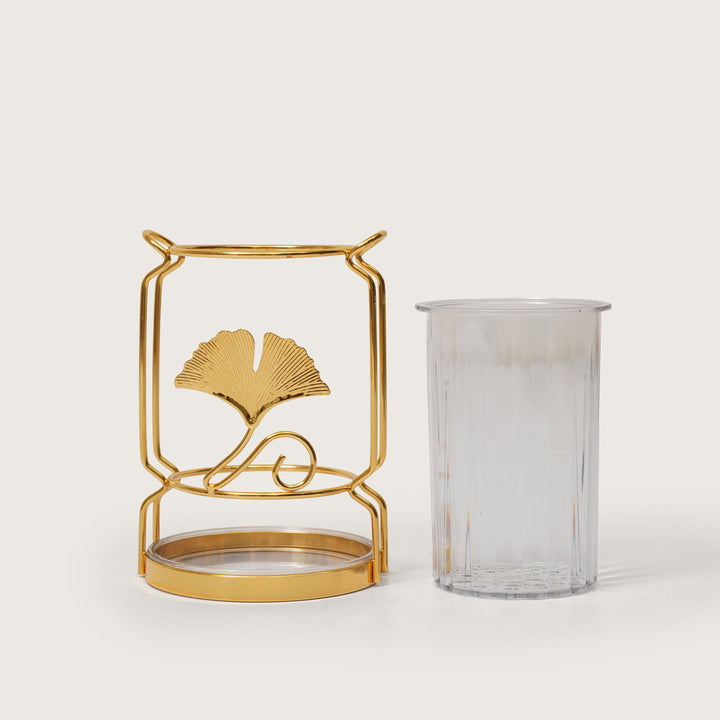 Round Ginkgo Leaf Cutlery Holder