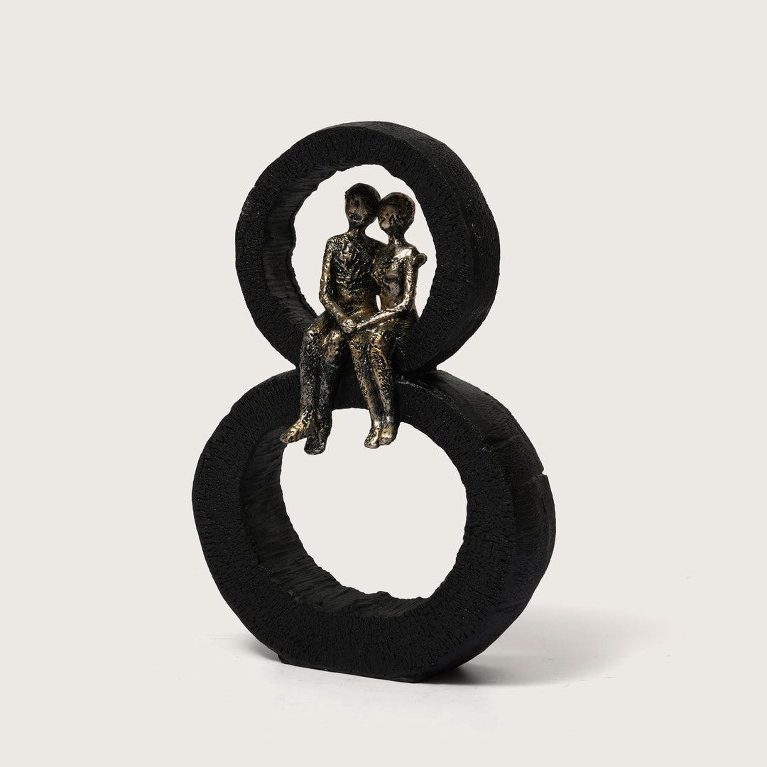 Golden-Arch Couple Statue on Infinity Base