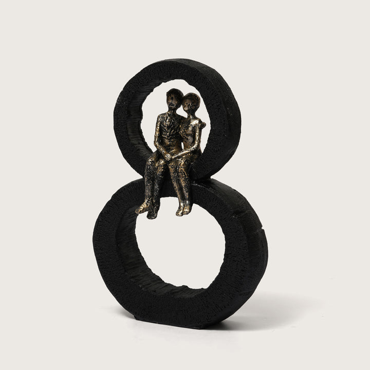 Golden-Arch Couple Statue on Infinity Base