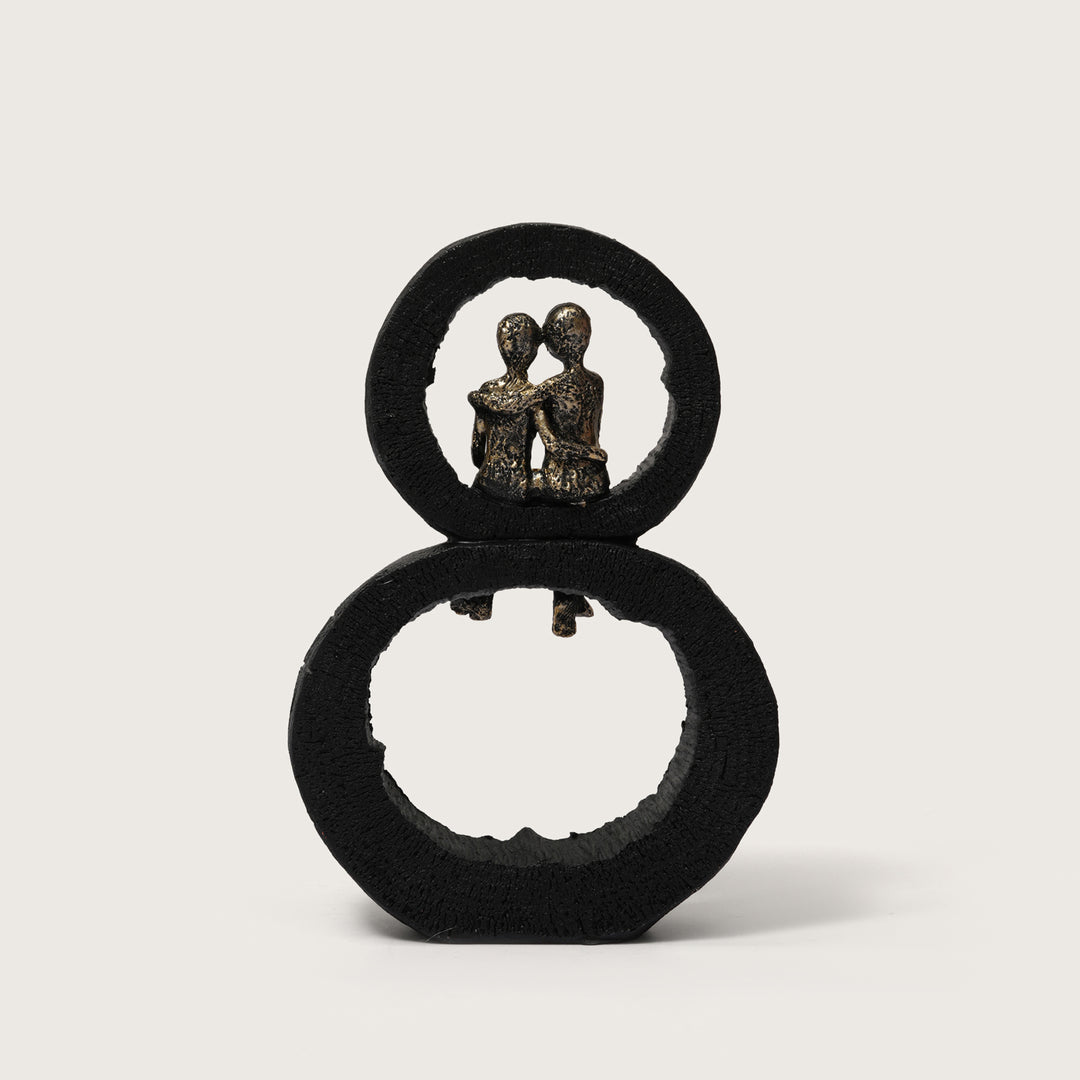 Golden-Arch Couple Statue on Infinity Base