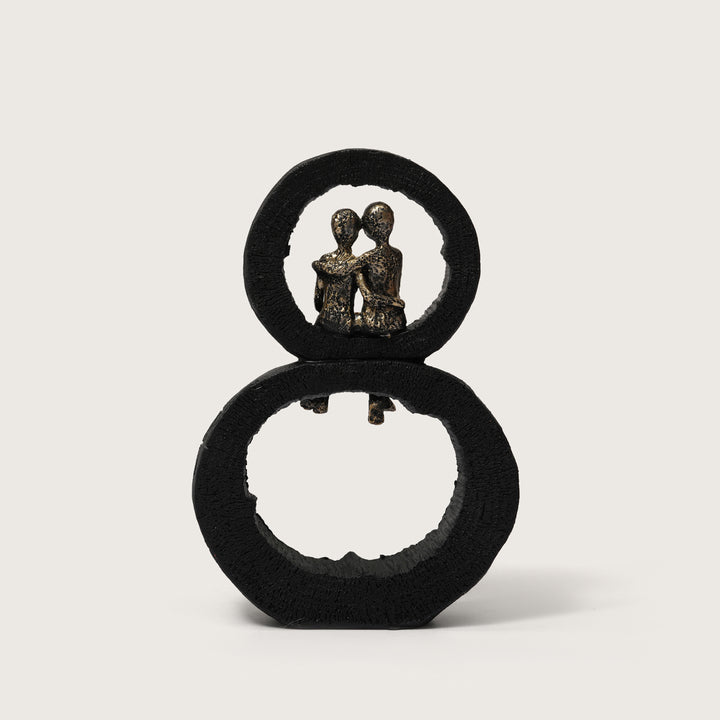 Golden-Arch Couple Statue on Infinity Base