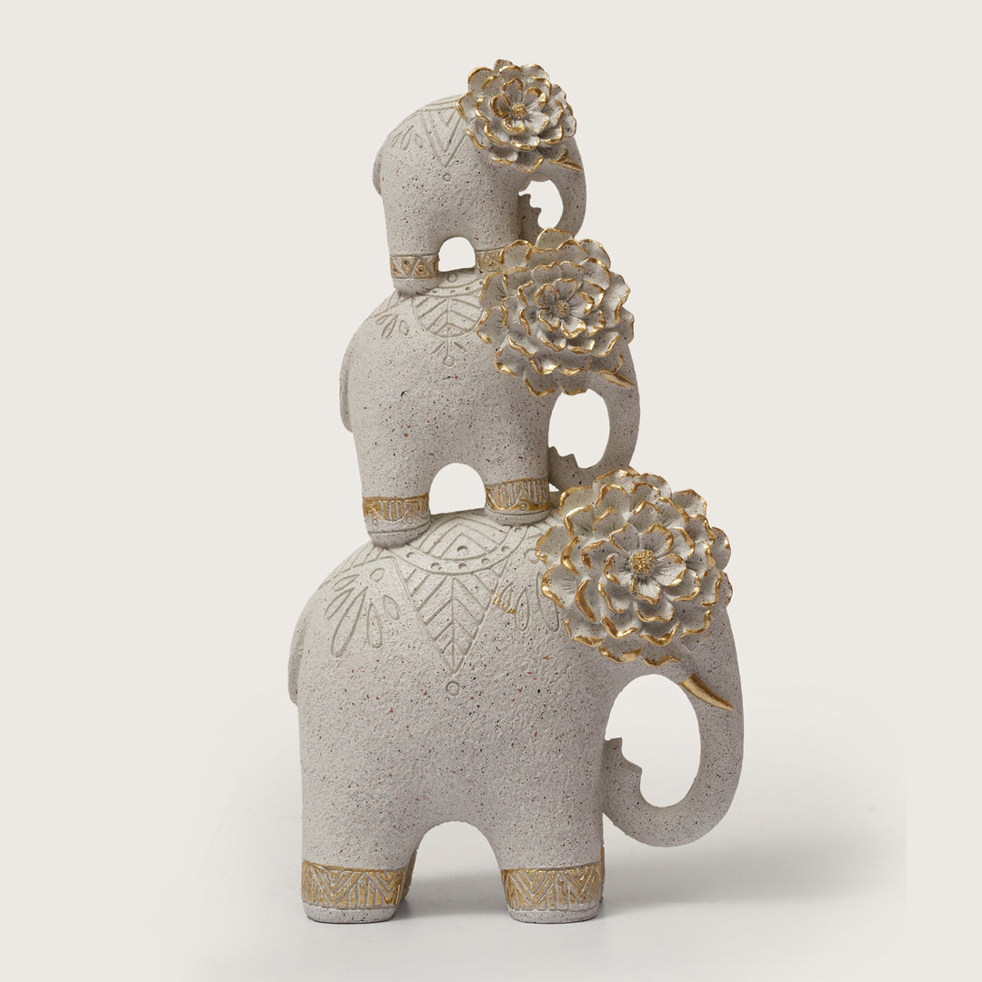 Trio-Base Elephant Sculpture