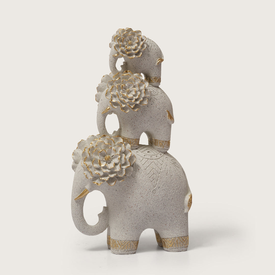 Trio-Base Elephant Sculpture