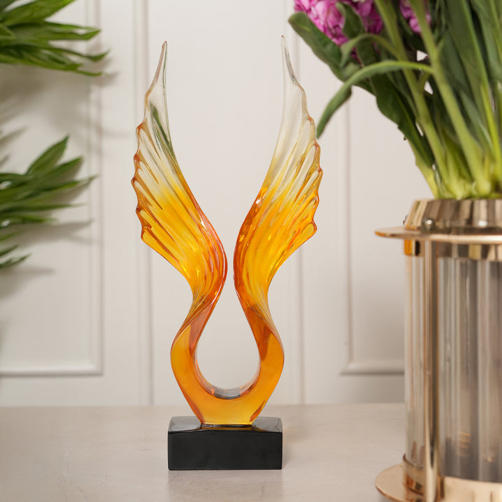 Angel Wings Figurine Showpiece - Amber