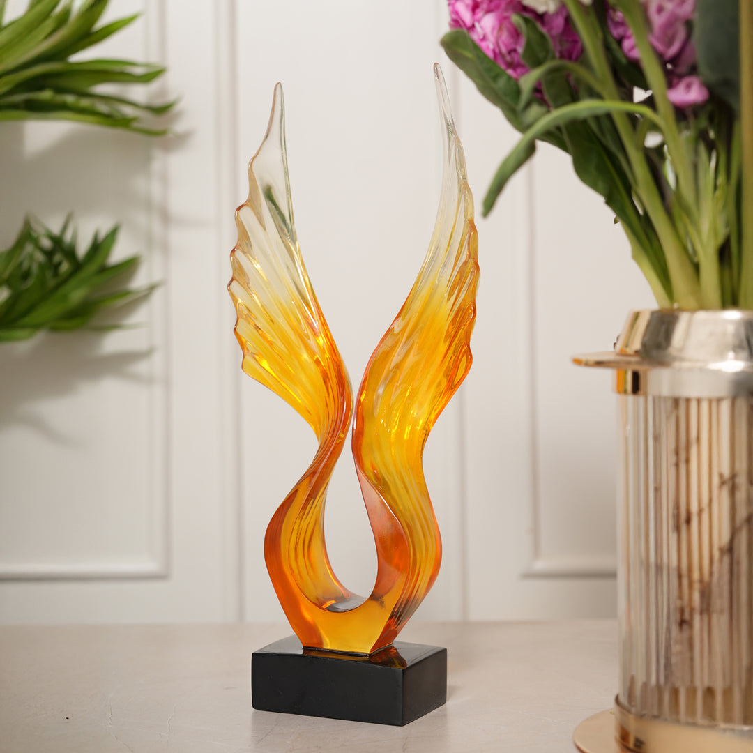 Angel Wings Figurine Showpiece - Amber