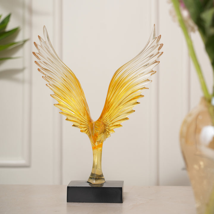 Mighty Bird Wings Showpiece - Amber