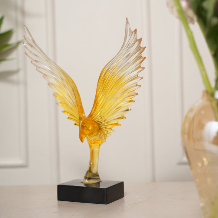 Mighty Bird Wings Showpiece - Amber