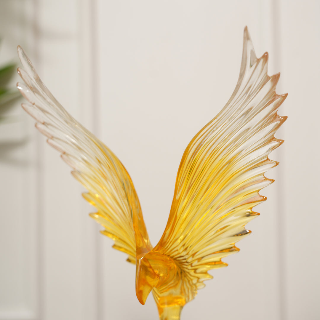 Mighty Bird Wings Showpiece - Amber