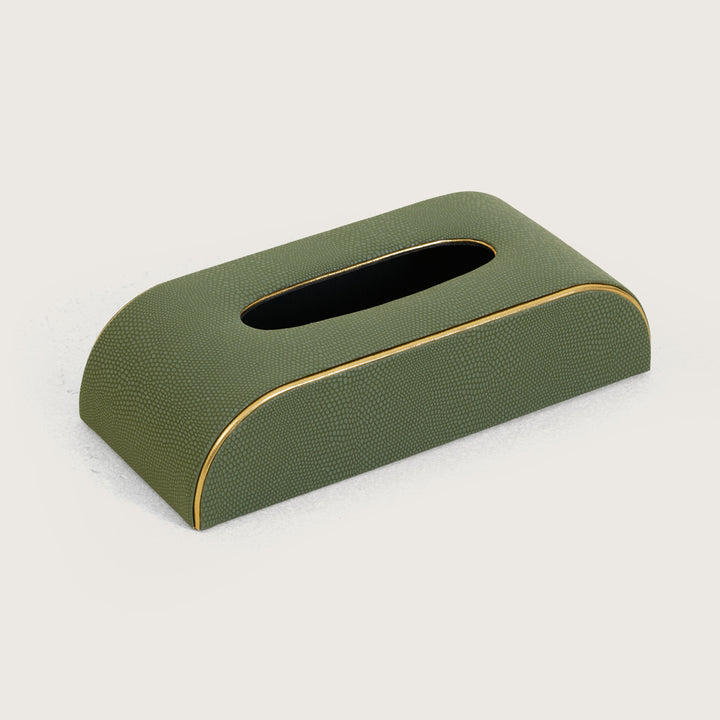 Serpentine Curved Tissue Box - Green