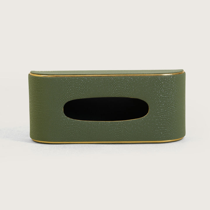Serpentine Curved Tissue Box - Green