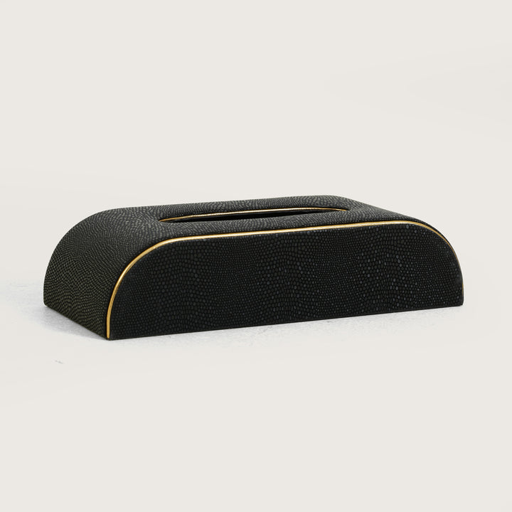 Serpentine Curved Tissue Box - Black