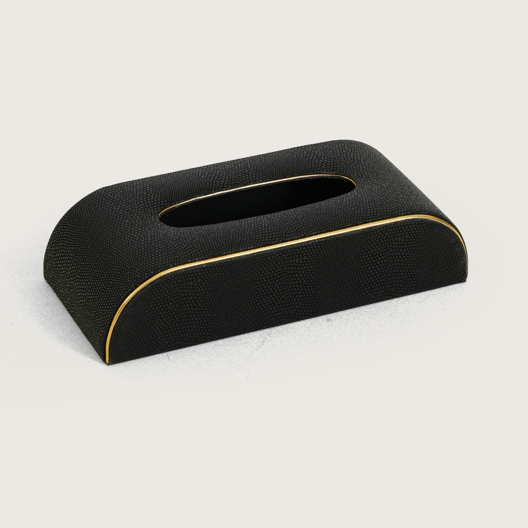 Serpentine Curved Tissue Box - Black