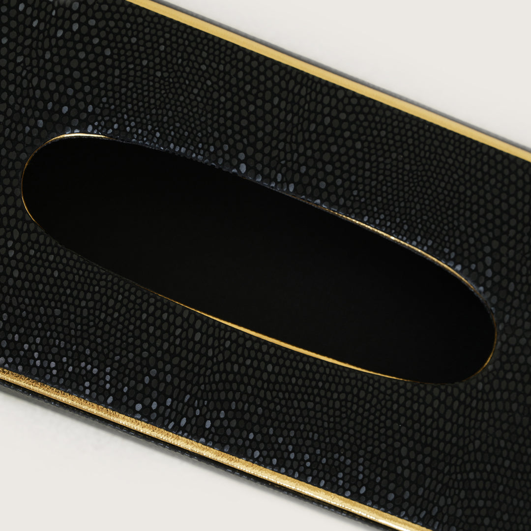 Serpentine Curved Tissue Box - Black