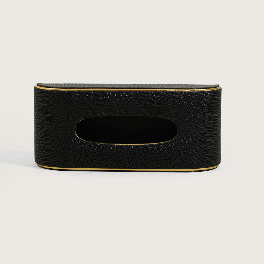 Serpentine Curved Tissue Box - Black