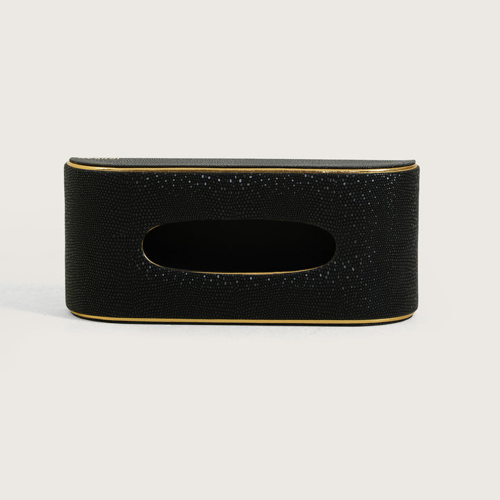 Serpentine Curved Tissue Box - Black