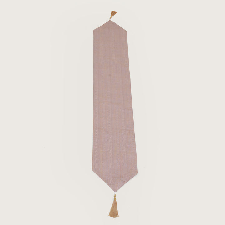 Decorative Table Runner with Tassels - Blush Pink